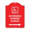 Signmission Accessible Parking on Right Arrow W/ Graphic, Red & White Aluminum Sign, 18" x 24", RW-1824-24355 A-DES-RW-1824-24355 - alternate 1